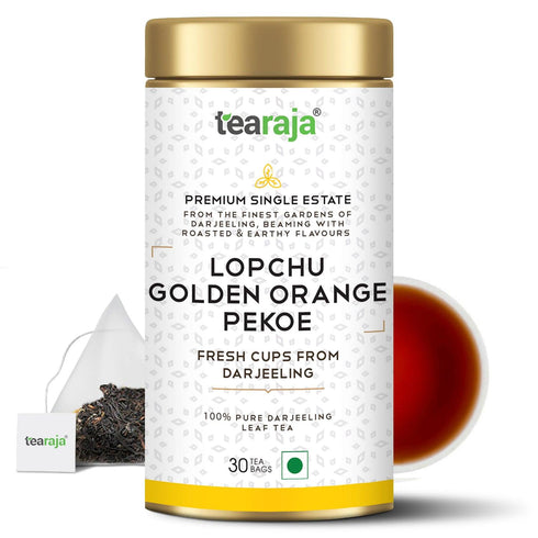 Tea Raja - Lopchu Golden Orange Pekoe Darjeeling Leaf Tea 30 Teabags